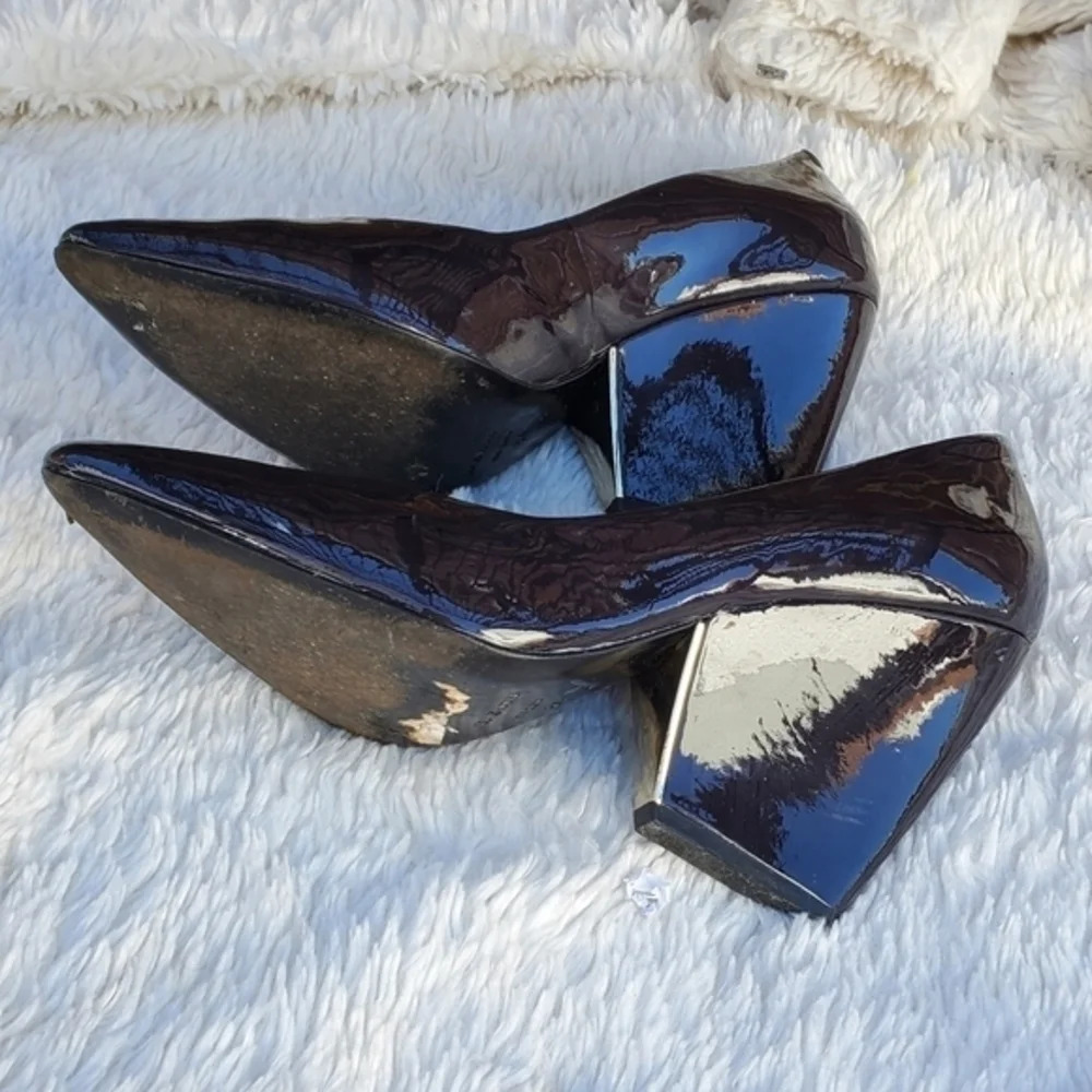 Pour la Victoire charcoal angled heel pumps 8.5 - Picture 3 of 12
